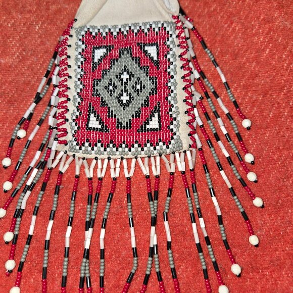 Rare Vintage Native American Double Sided Beaded Pouch - Picture 7 of 7